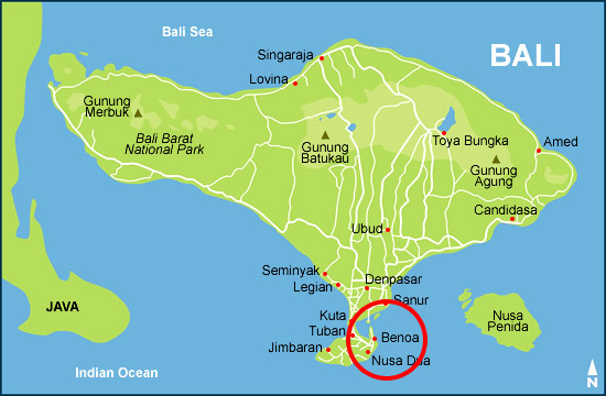Peta Tanjung Benoa